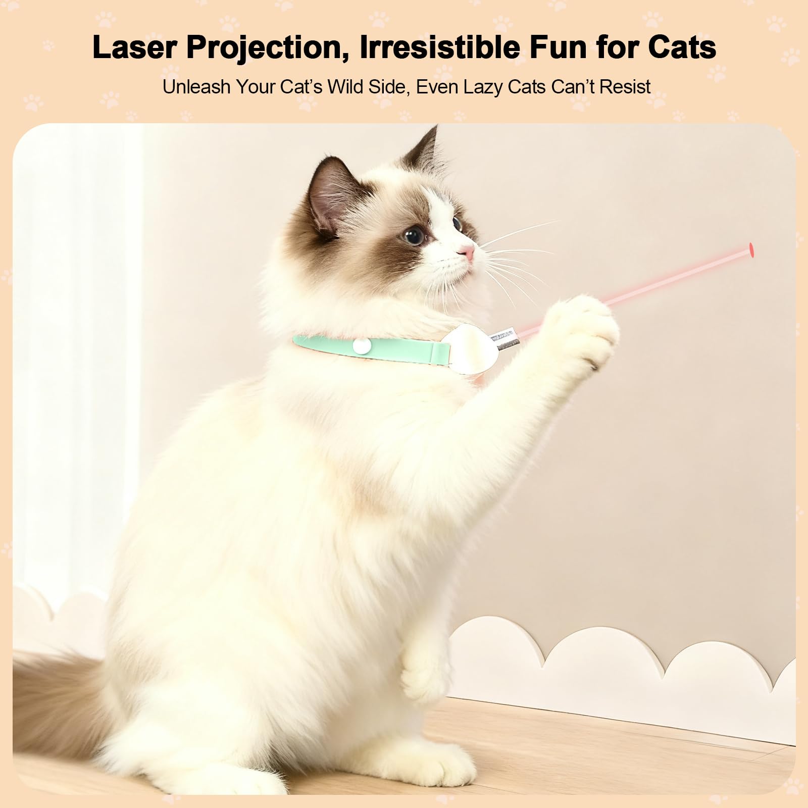 Walfront adjustable collar for 9-13 inch cats highlights secure fit during energetic play