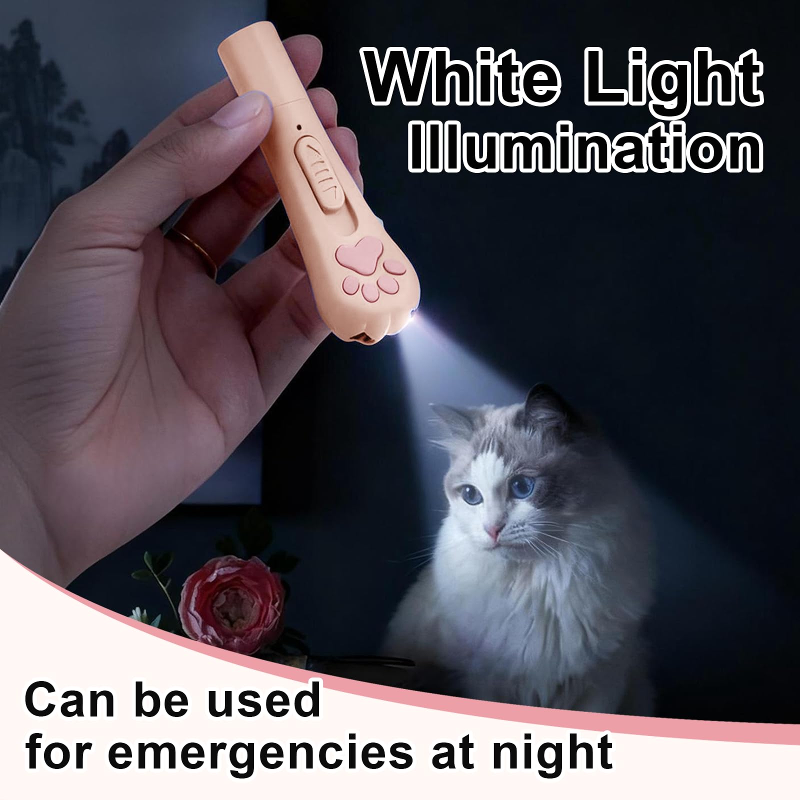 Walfront cat toys built-in rechargeable battery with USB charging ready to play.