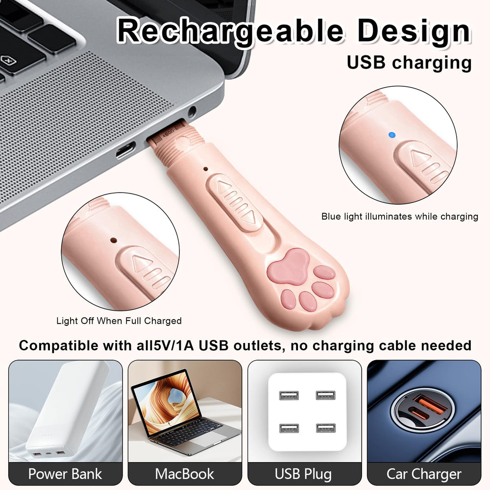 Walfront cat toys charging indicator light shows status during charging.