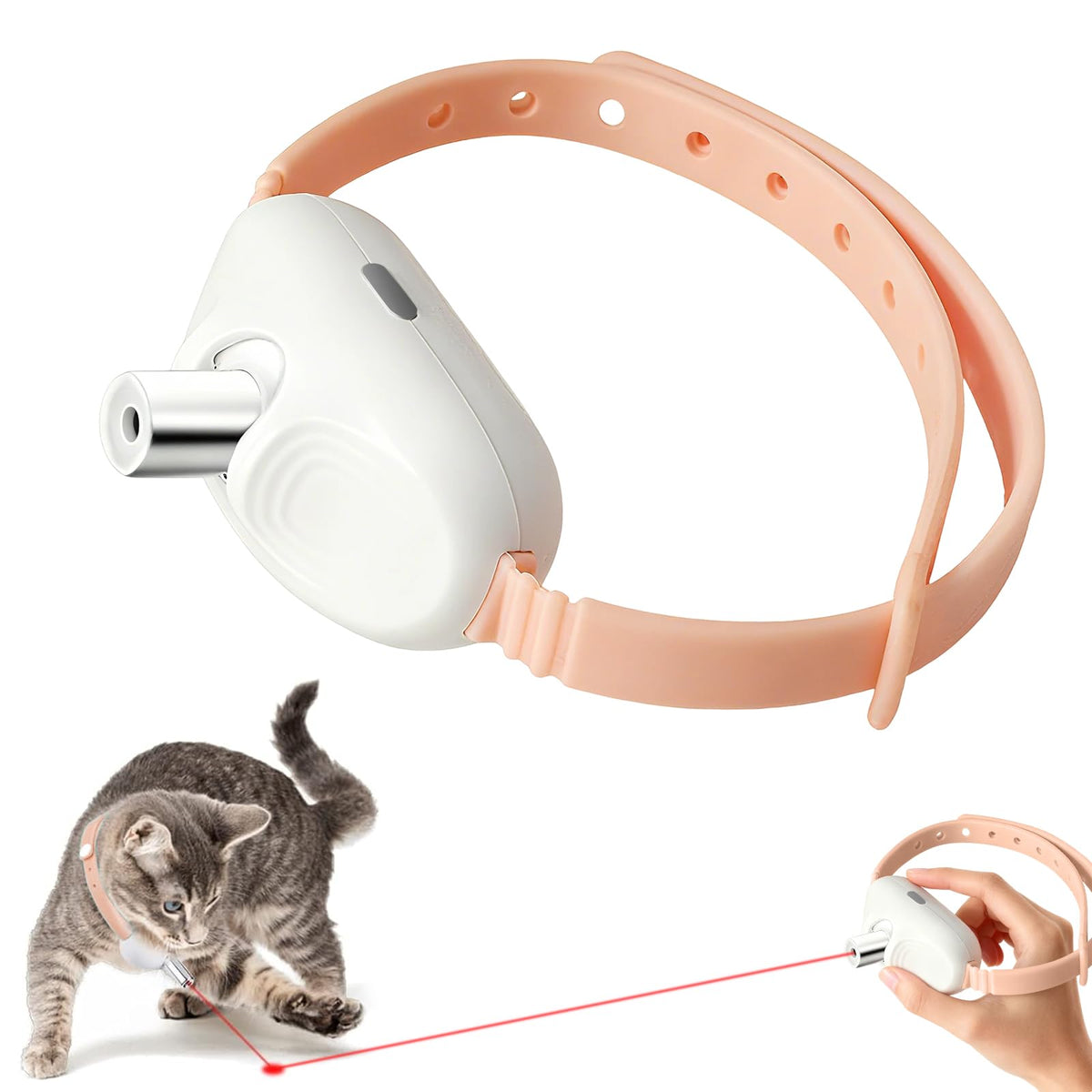 Walfront laser collar beam for indoor cats guiding active play