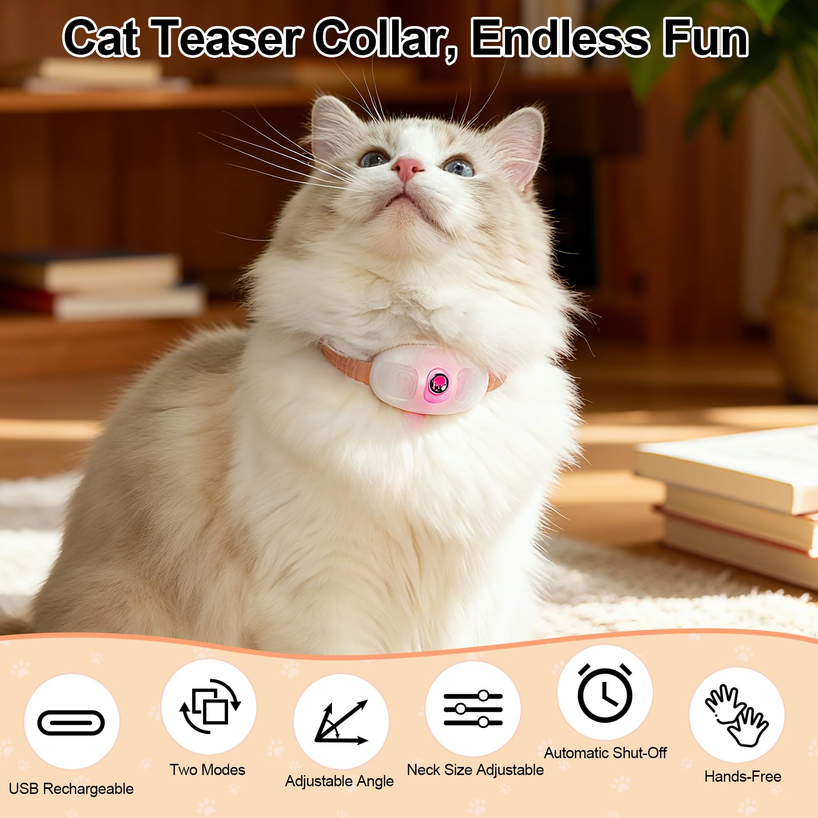 Walfront cat toys two-modes beam to spark hunting instincts