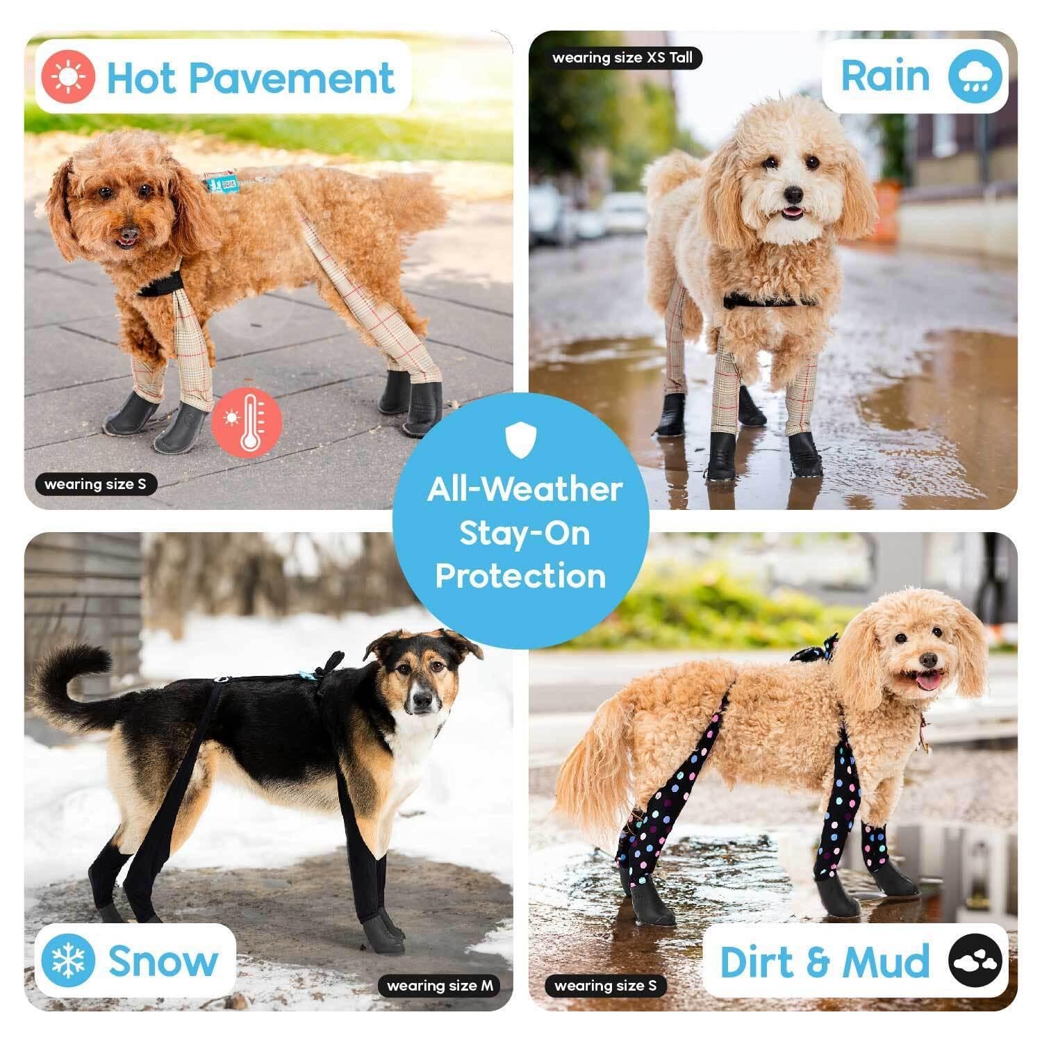 Walkee Paws machine-washable-dog-boots simplify cleanup after muddy adventures.