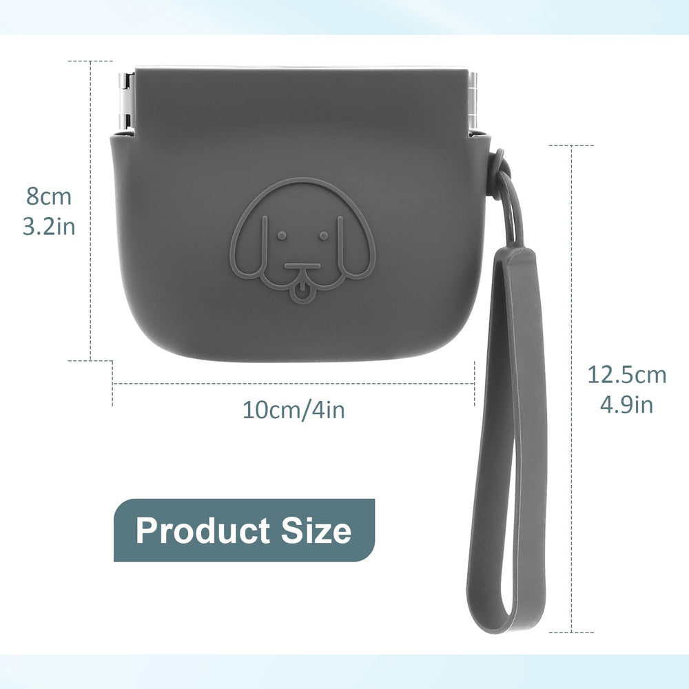 WALLFID treat pouch with training clicker supports quick practice sessions.