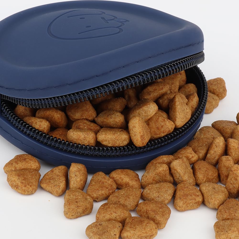 WALLFID silicone dog treat pouch zipper-design keeps treats secure during walks