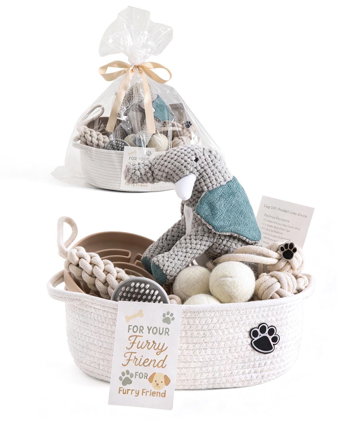 Wanapure dog gift basket puppy starter kit ready for unboxing and playtime