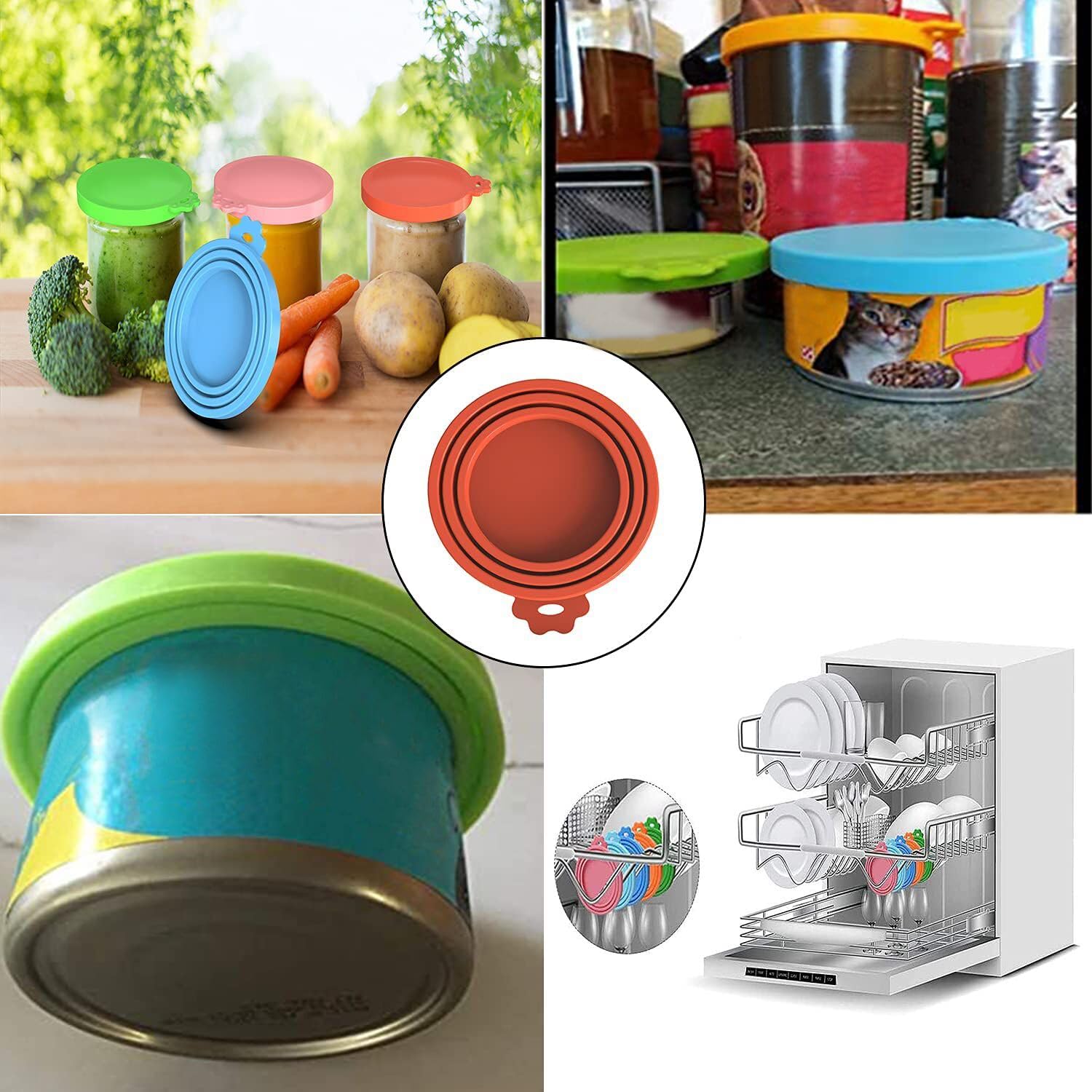 WANBAO durable silicone lids won't crack or warp and are easy to clean.