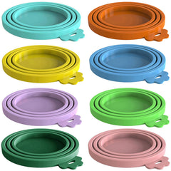 WANBAO silicone pet can lids in multicolor keep contents fresh and odors contained.