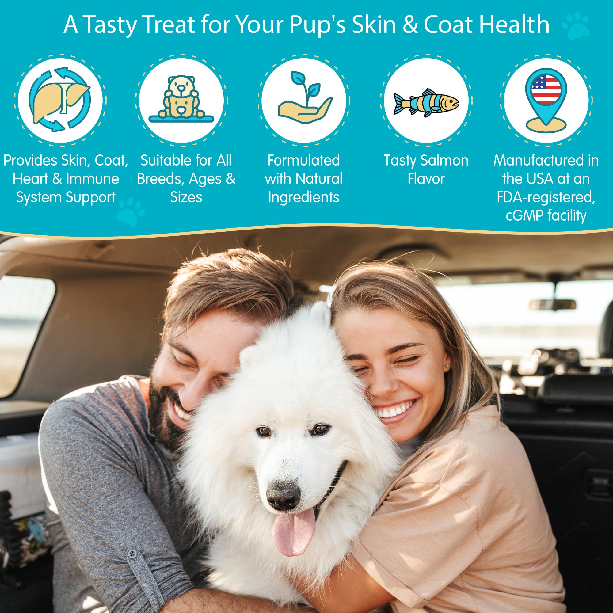Wanderfound Pets omega-3 dog coat shine close-up demonstrates healthier fur