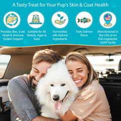 Wanderfound Pets omega-3 dog coat shine close-up demonstrates healthier fur