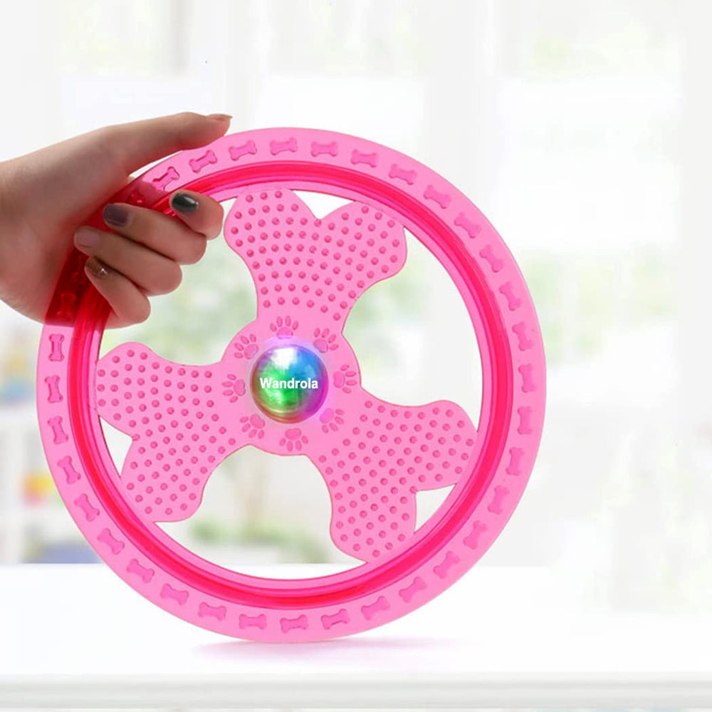 Wandrola floats on water dog toy for beach and pool play.