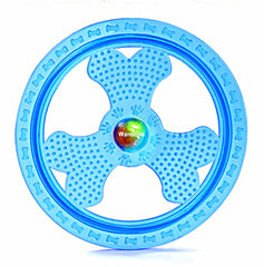 Wandrola flying disc dog toy blue front view, easy-catching design for active play.