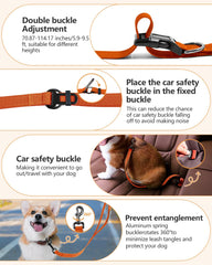 WANFIRE hands free leash shoulder strap configuration for hands-free jogging