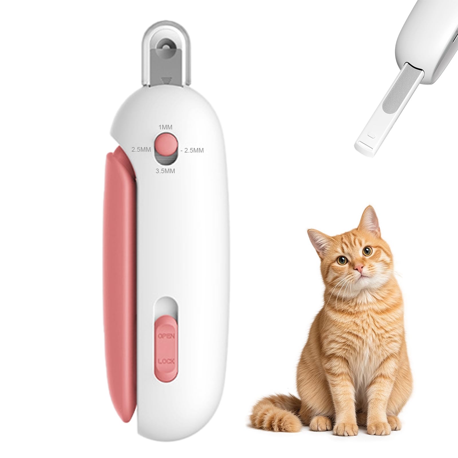 Wanheart cat nail clipper with rounded hole for safe, precise cat trimming.
