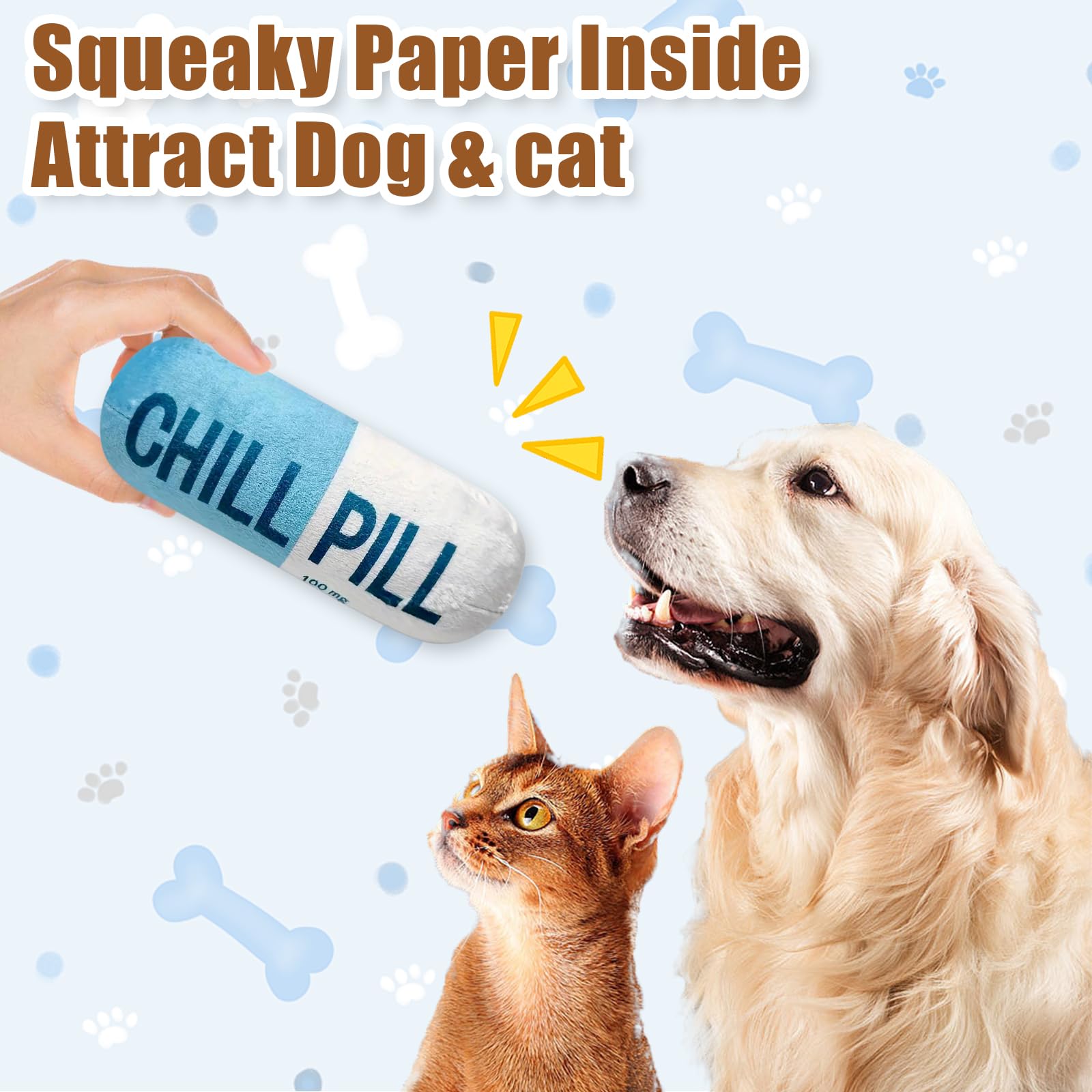 Wanheart Funny Chill Pill Toy blue bite-resistant design supports durable daily play.