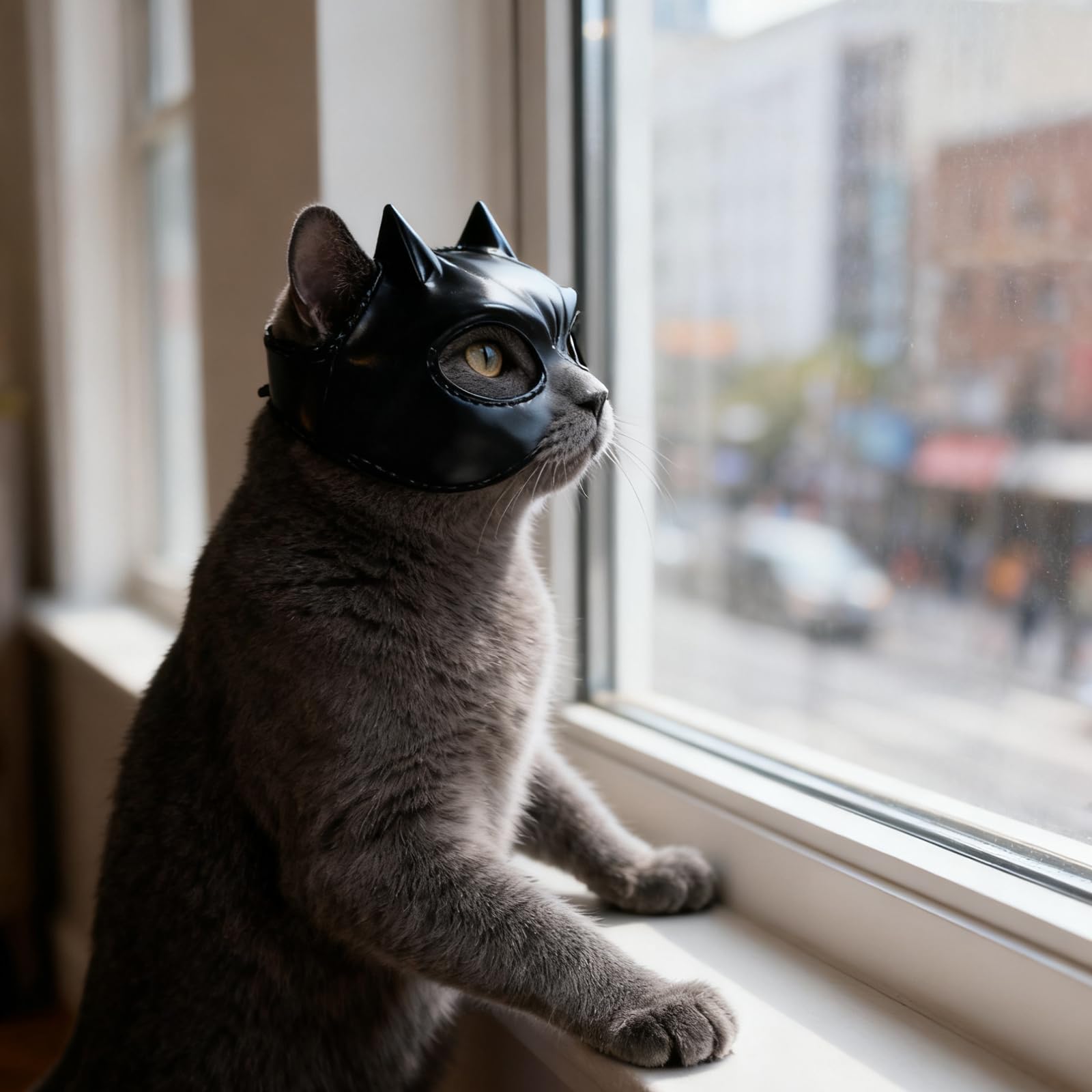 WANHUHOU Cat Bat Mask in Halloween cosplay adds a dramatic, attention-grabbing touch.