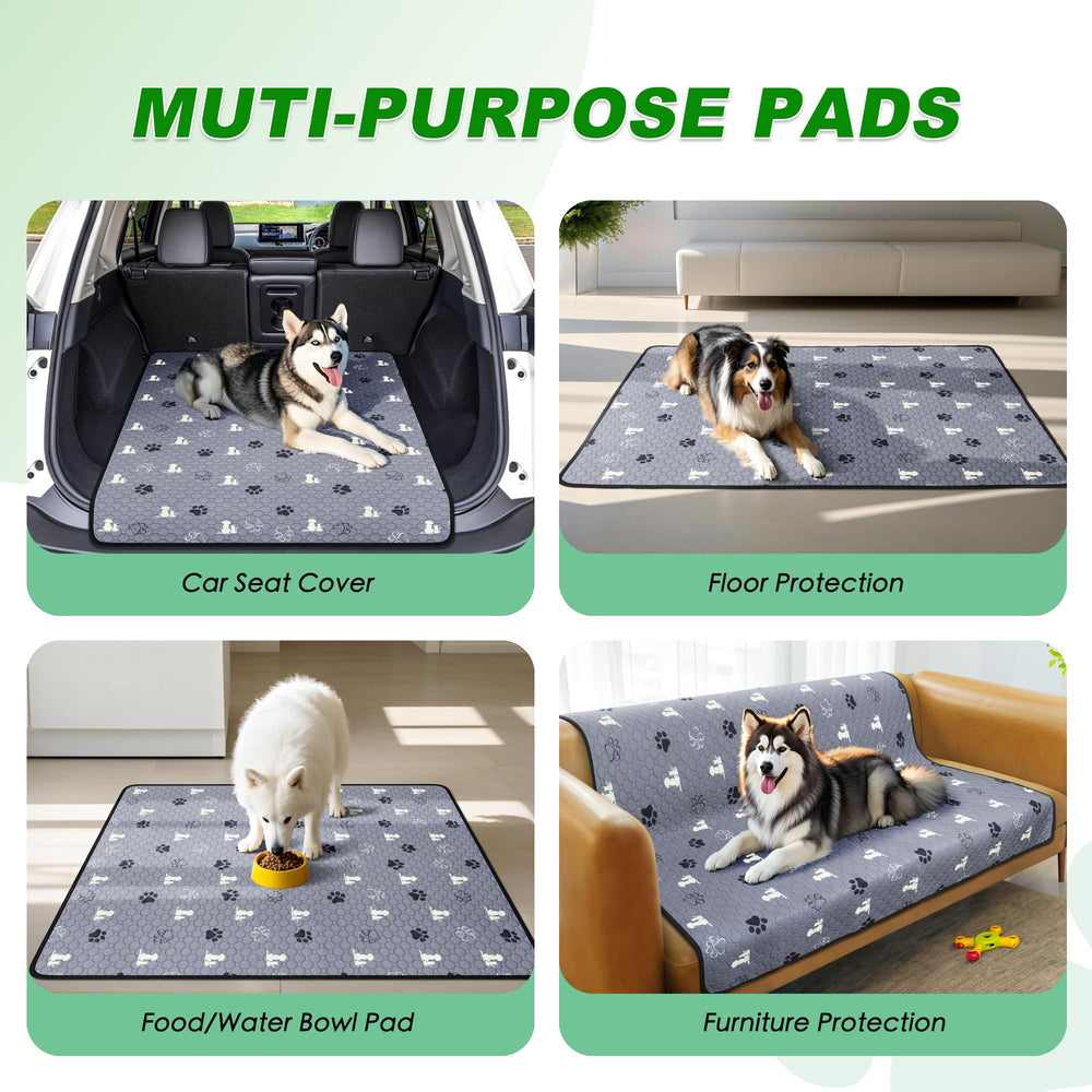 WanpeeGoo 24x48 pet pad; spacious surface for kennels, crates, and playpens.