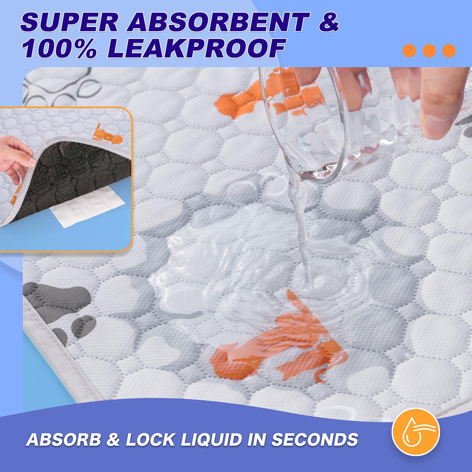 WanpeeGoo absorbent surface close-up showing quick-dry action