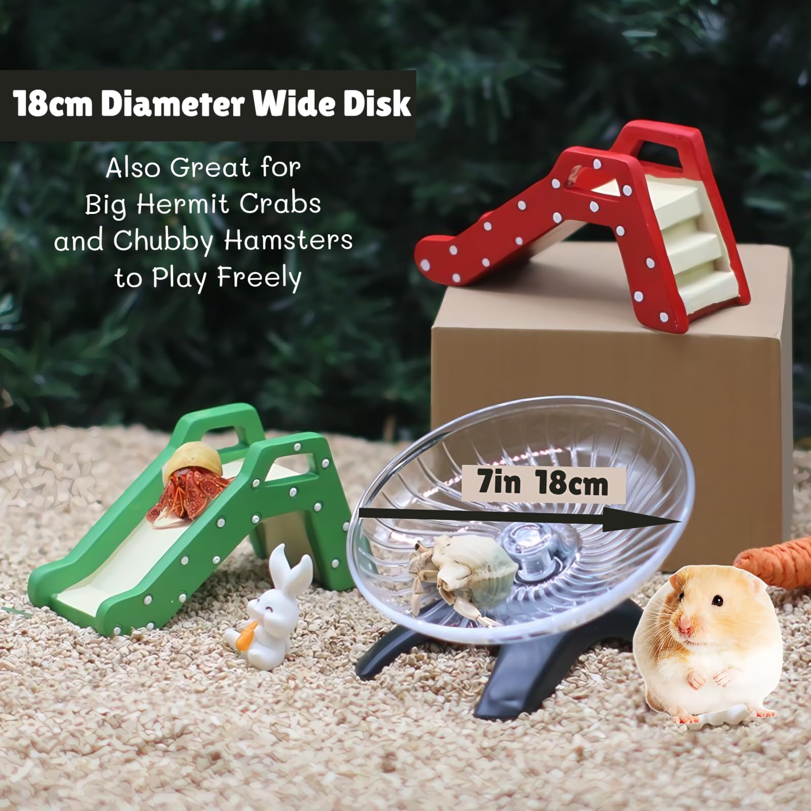 Wanwanzi quiet-operation wheel pictured in a calm pet habitat