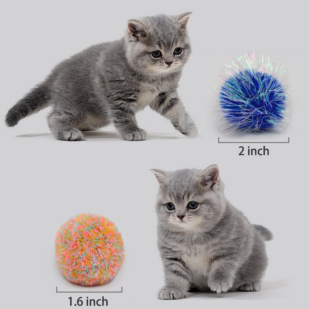 WaoDoing yarn ball close-up highlights soft texture and quiet indoor play for kittens.