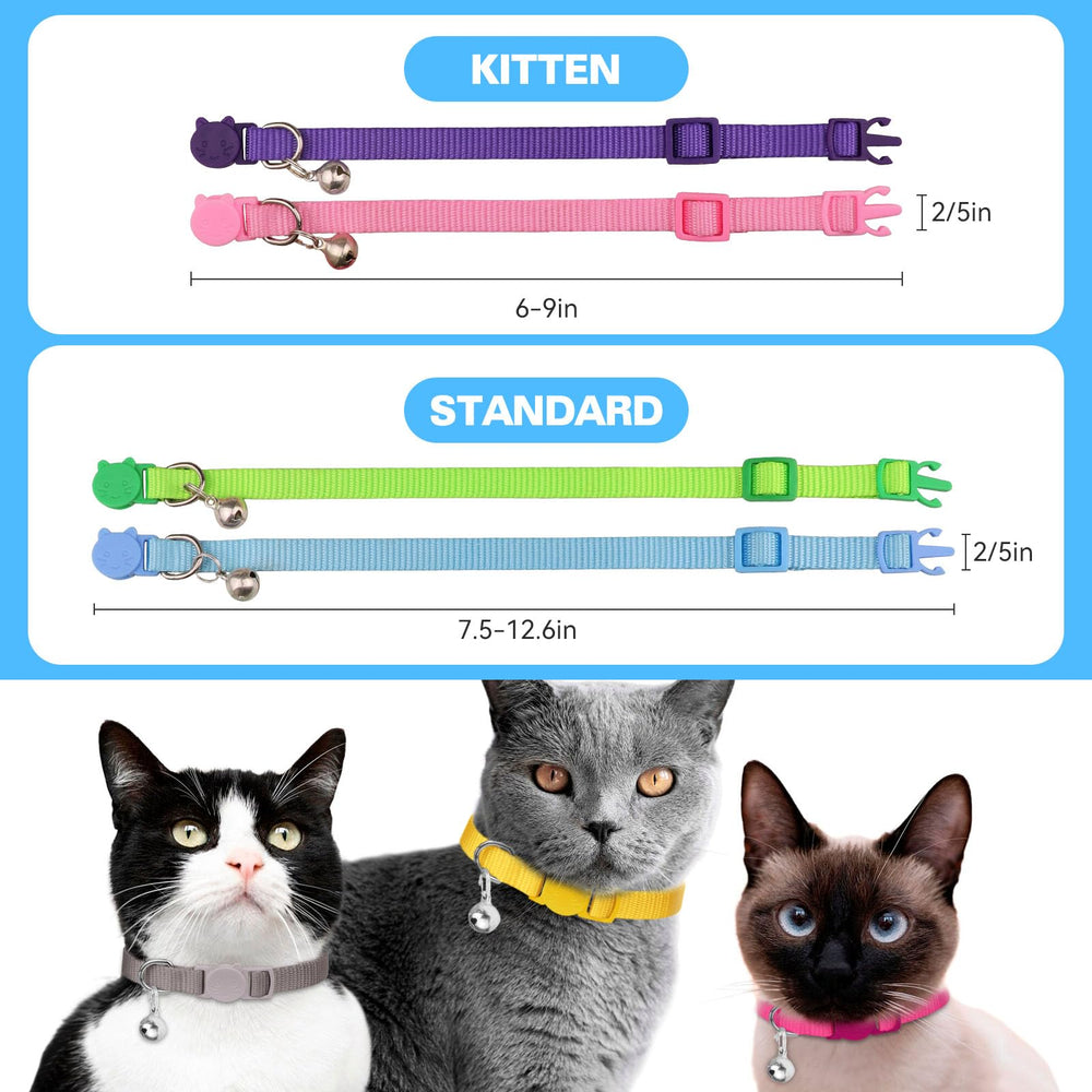 Waoduld adjustable-two-sizes collar ensures a comfortable fit for kittens and adults