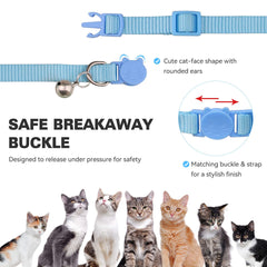 Waoduld colorful-webbing cat collars show a clean, stylish look