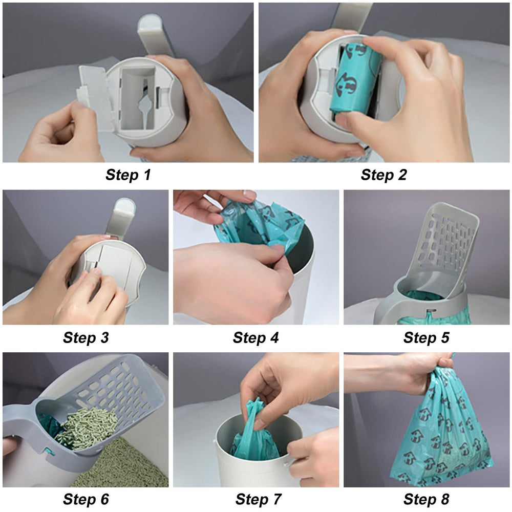 WAONIQ Pooper Scooper dust-reduction view for cleaner disposal