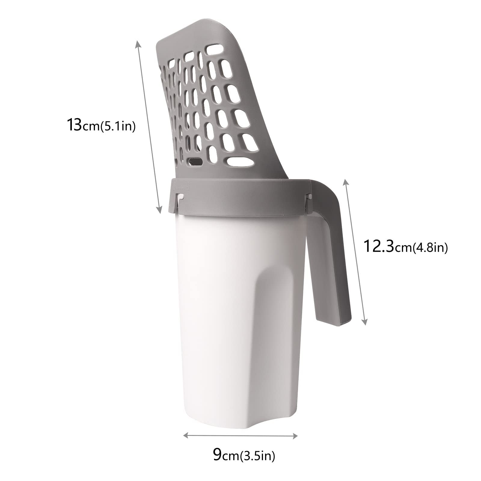 WAONIQ Pooper Scooper easy-clean-front-edge highlights deep-clean corners