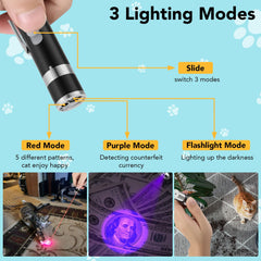 Waputne cat toy pointer smiley pattern for engaging play.