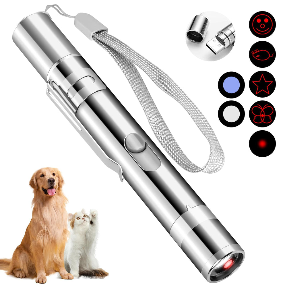 Waputne cat toy pointer USB charging setup enabling eco-friendly play sessions.