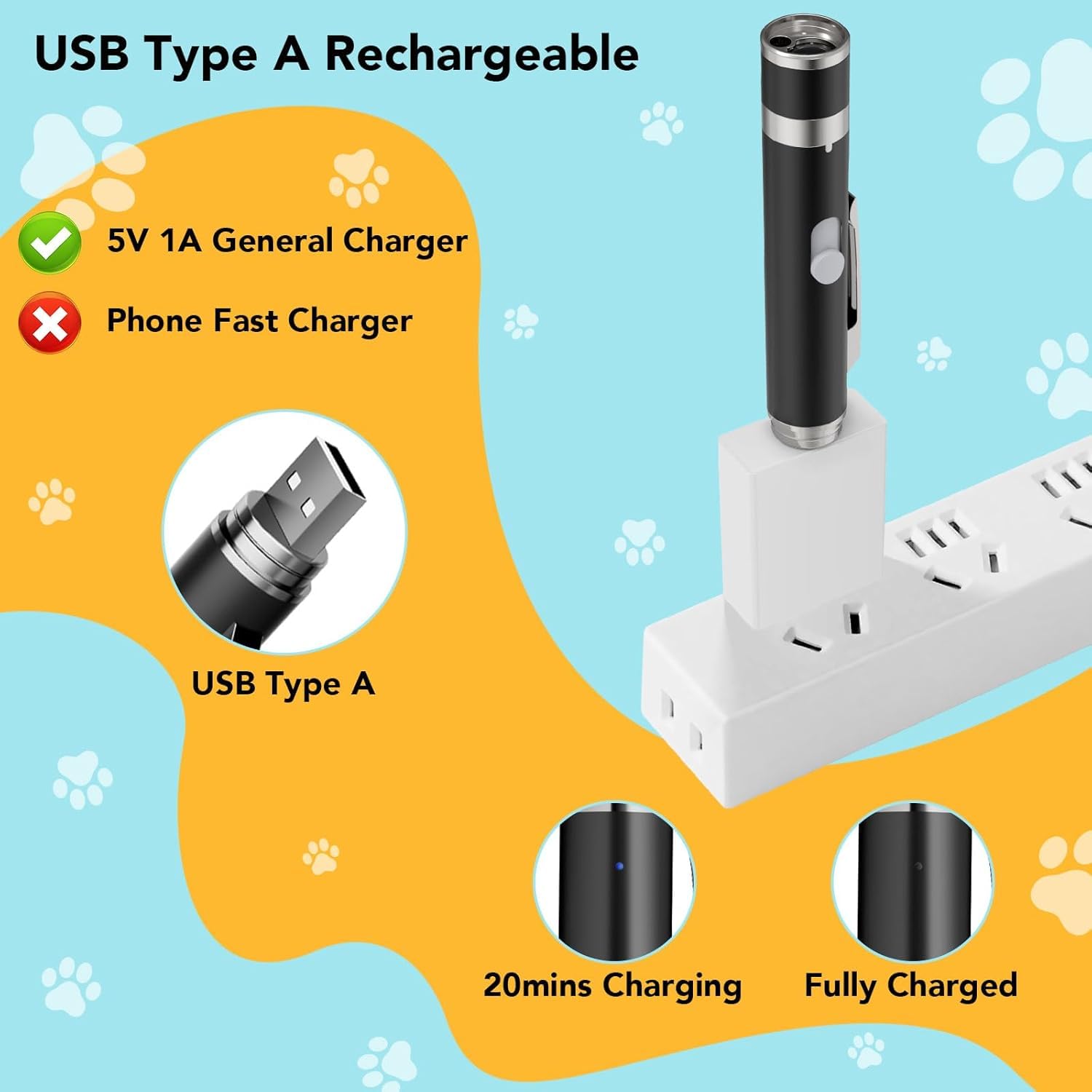 Waputne star-pattern cat toy with glow mode for night-time exercise