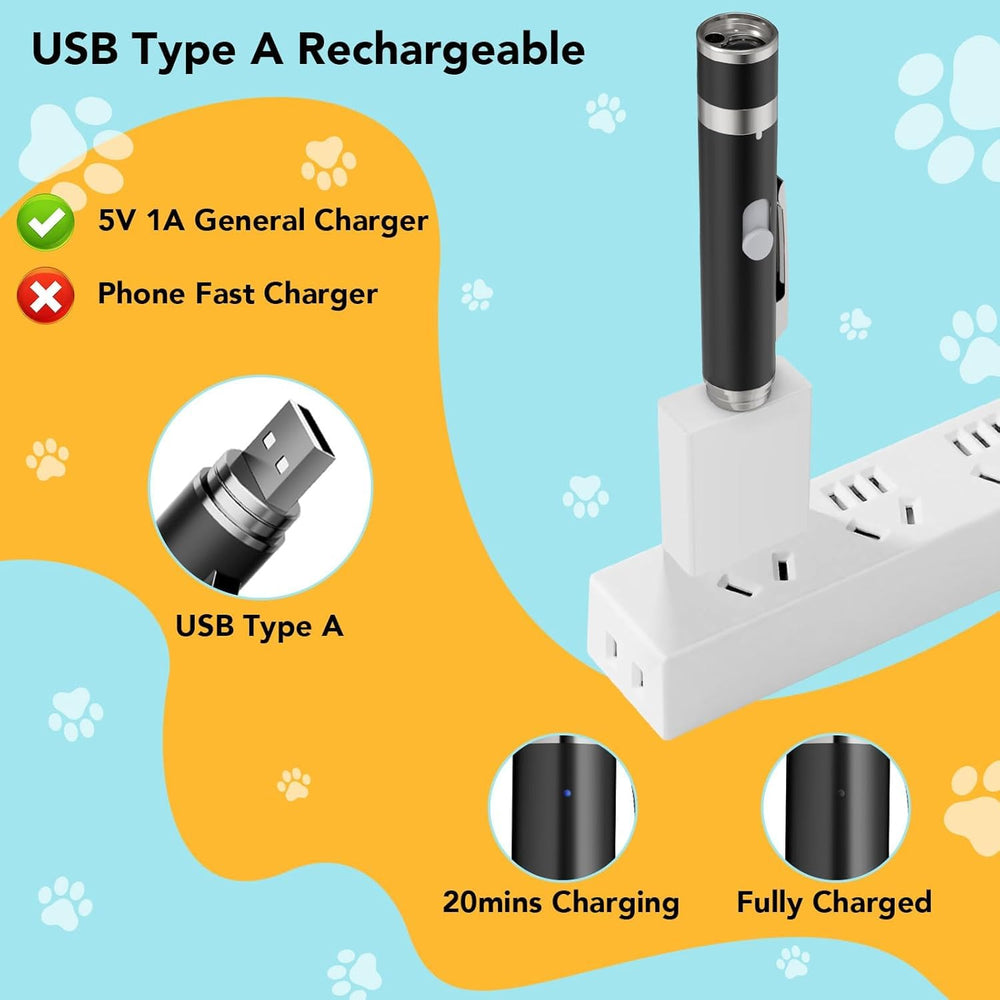 Waputne star-pattern cat toy with glow mode for night-time exercise