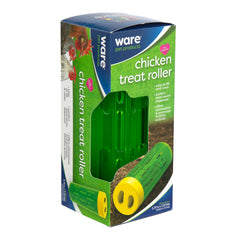 Ware Manufacturing Chicken Treat Roller mealworm dispensing action supports attentive pecking