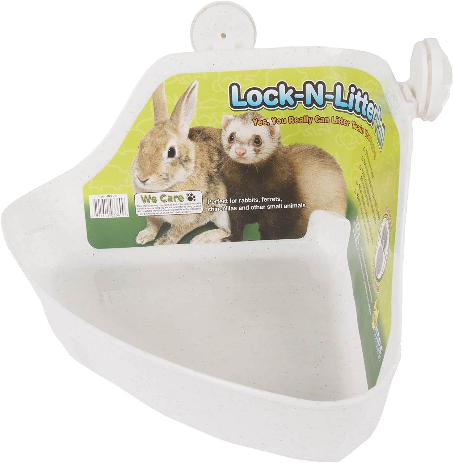 Ware Manufacturing Lock-N-Litter Pan regular closeup-edges illustrates smooth, durable plastic.