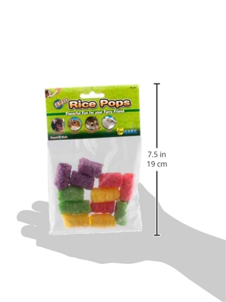 Ware Manufacturing Rice Pops in a cage offering boredom relief and enrichment.