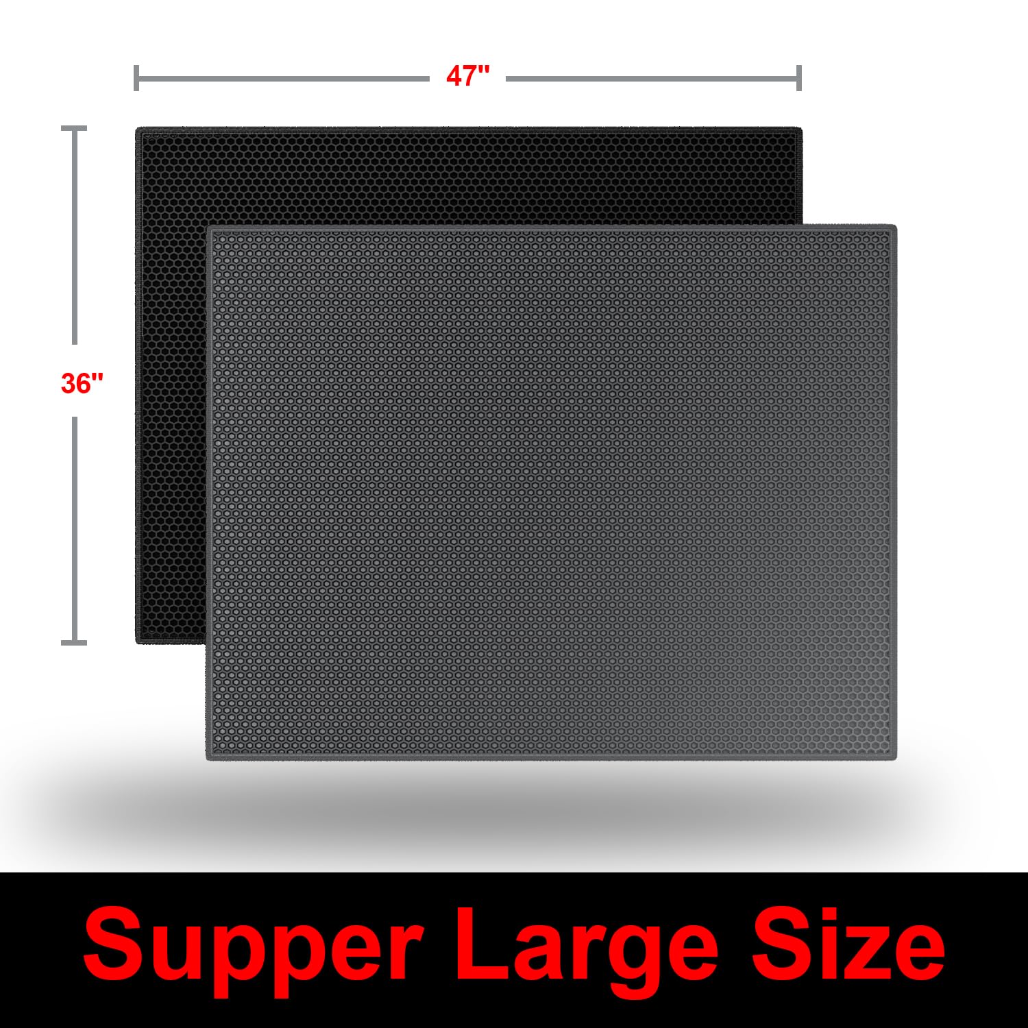 Waretary cat litter mat black mat creates a clean, cozy space for your cat.