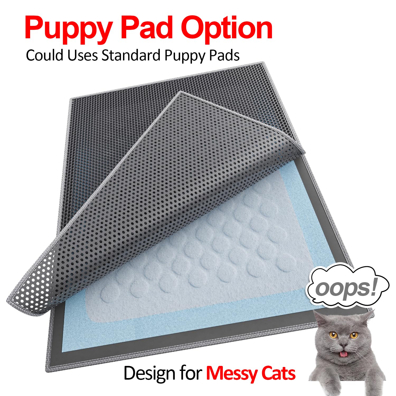 Waretary honeycomb top layer catches litter with 10 mm holes