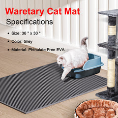 Waretary honeycomb top cat litter mat showcases 10 mm holes catching litter from paws.