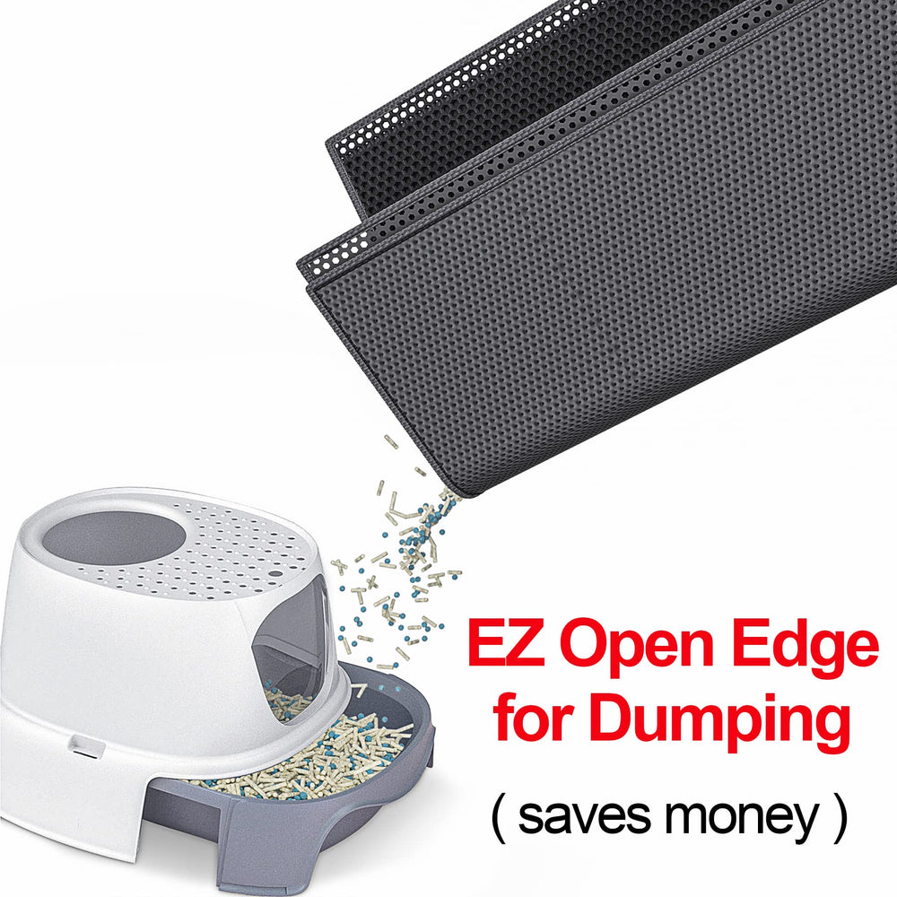 Waretary cat litter mat waterproof bottom keeps floors dry and odor at bay.