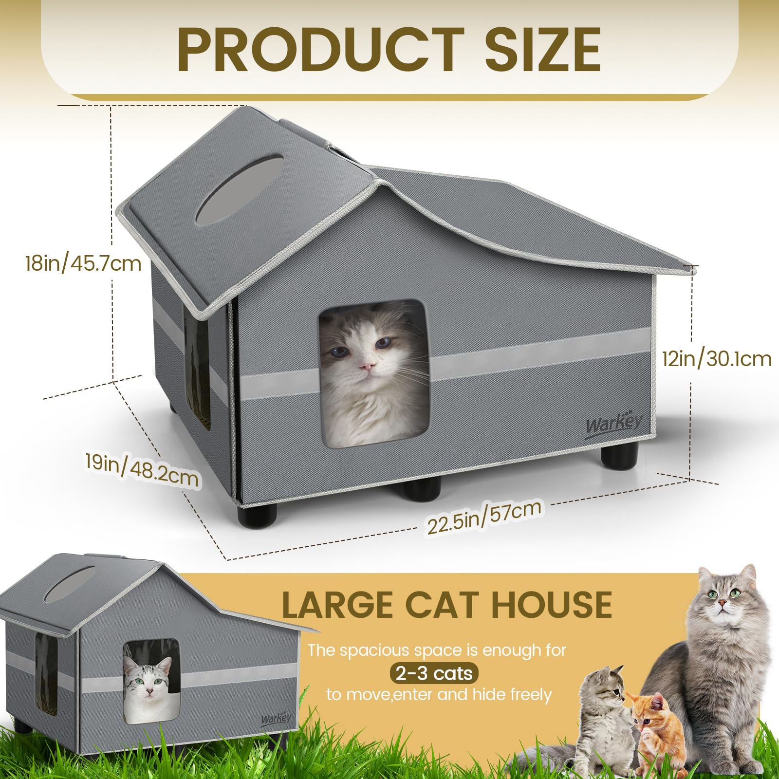 WARKEY removable floor mat makes cleaning simple after muddy or snowy days