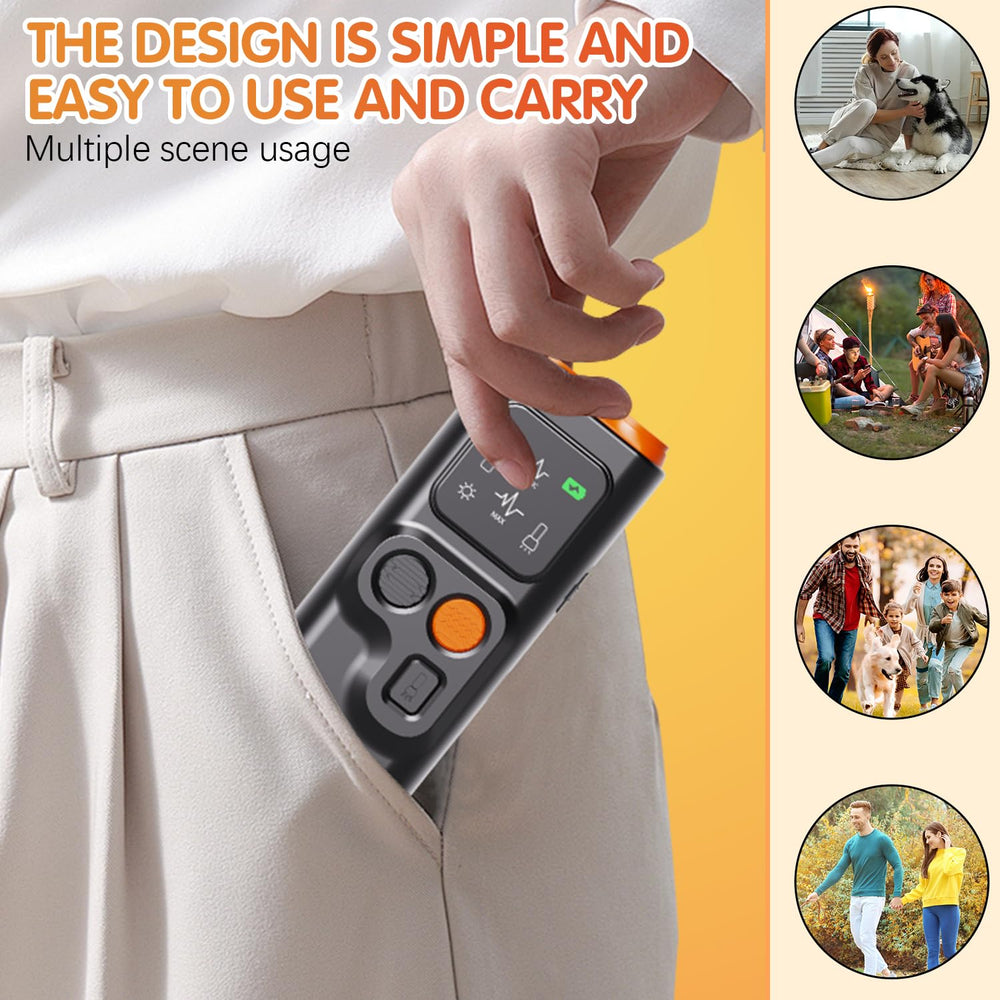 Warmow Portable training device aids on-the-go behavior management during walks.