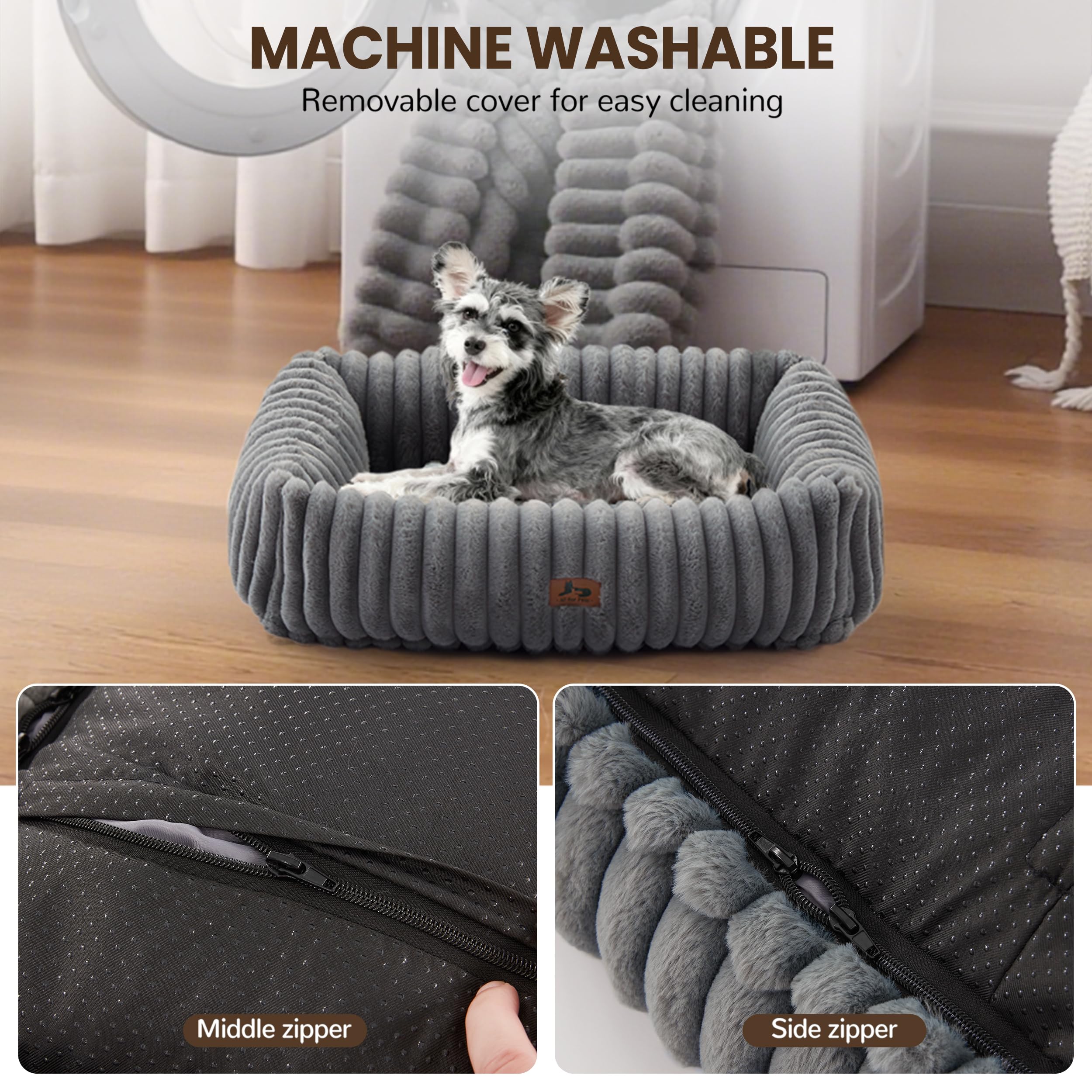 Warmrest bed in use with a small dog for calm lounging