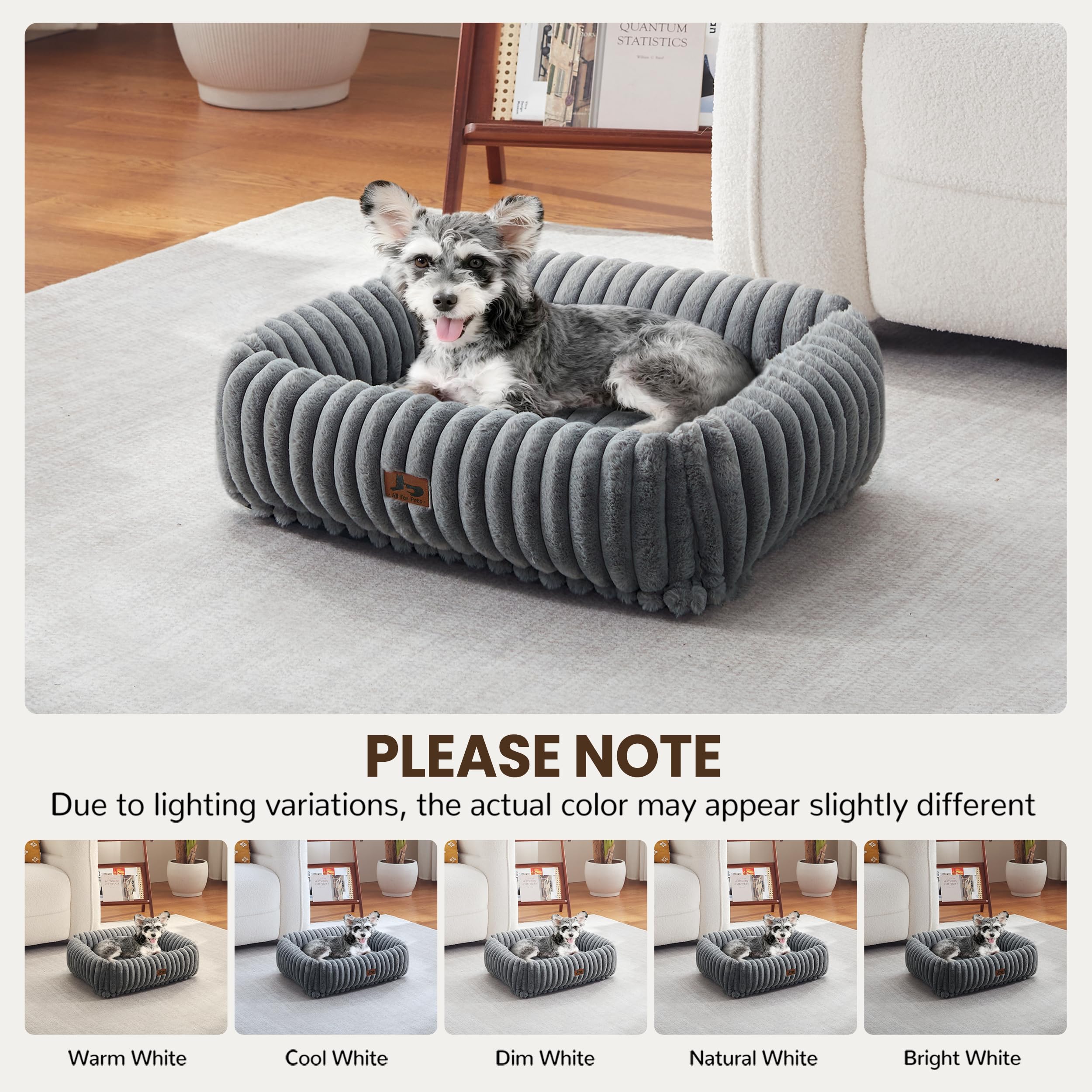 Warmrest grey bed in a room scene suitable for living spaces