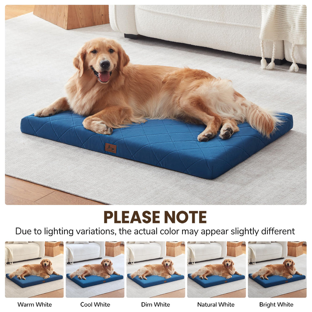Warmrest 35x22 inch dog bed offers spacious resting area for dogs.