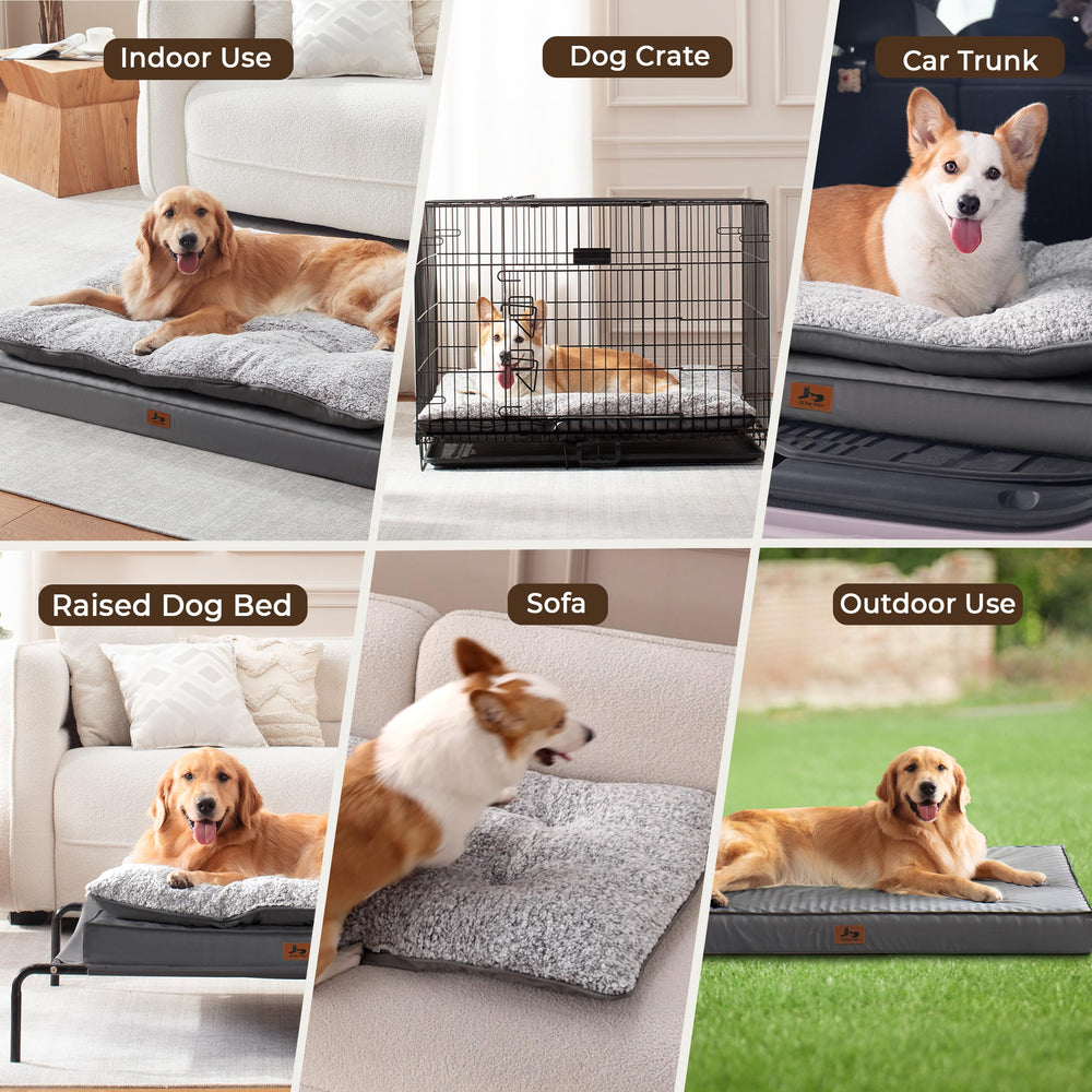 Warmrest 55-inch dog bed offers ample crate pad space