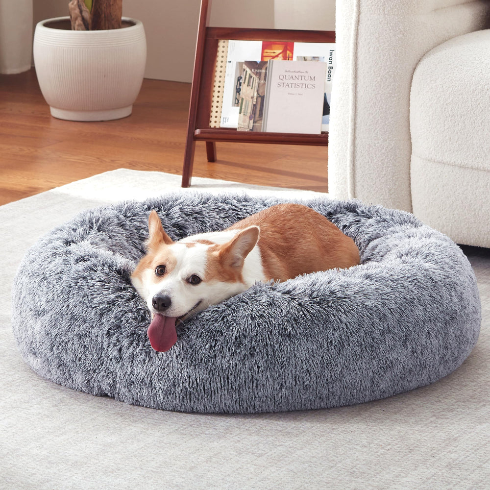 Warmrest donut dog bed 30inch—plush comfort and cozy support.