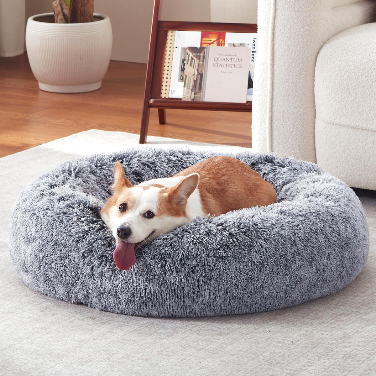Warmrest donut dog bed 30inch—plush comfort and cozy support.