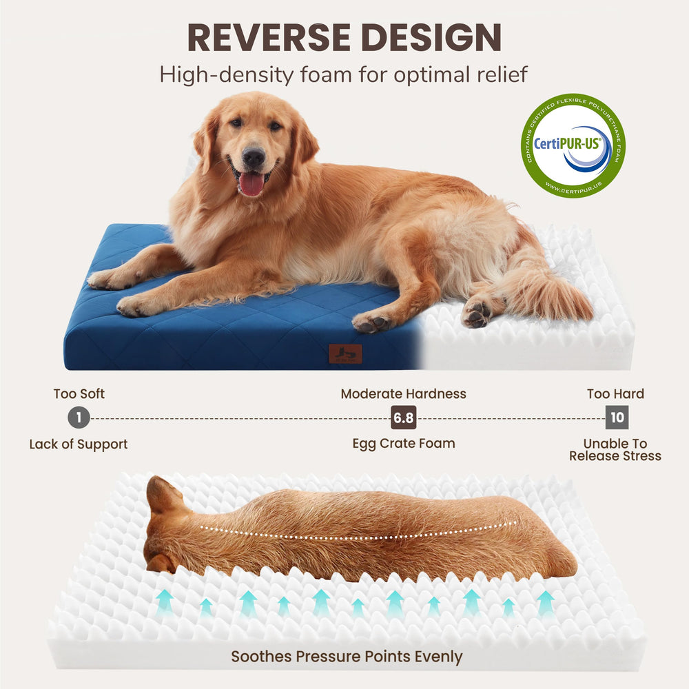 Warmrest egg-crate foam structure demonstrates even weight distribution.