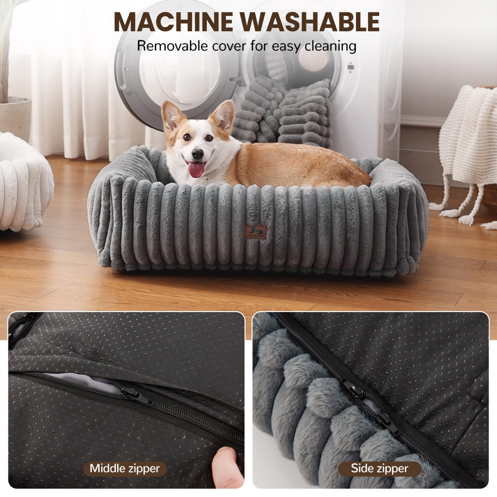 Warmrest foam and polyester fill offers soft, supportive cushioning.