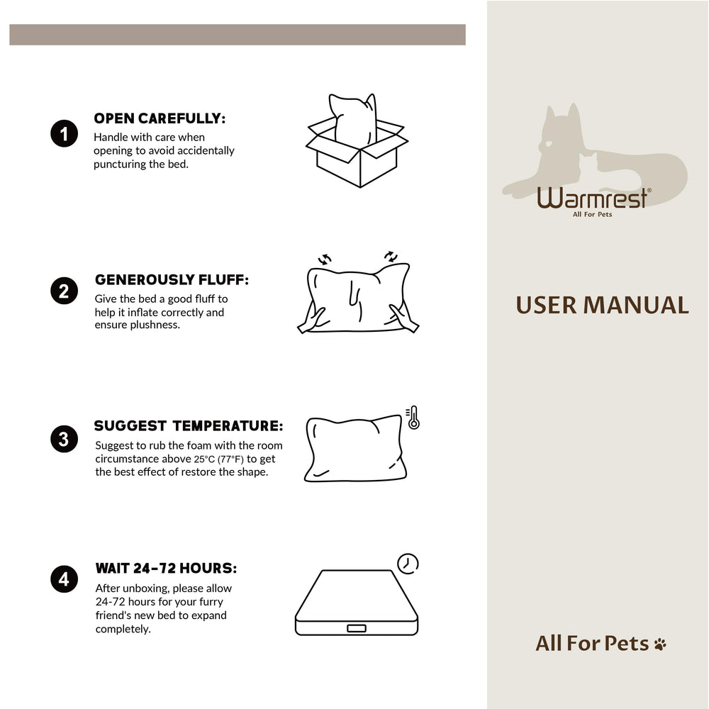 Warmrest vacuum-packed fluff guide—how to restore fluff after unpacking.