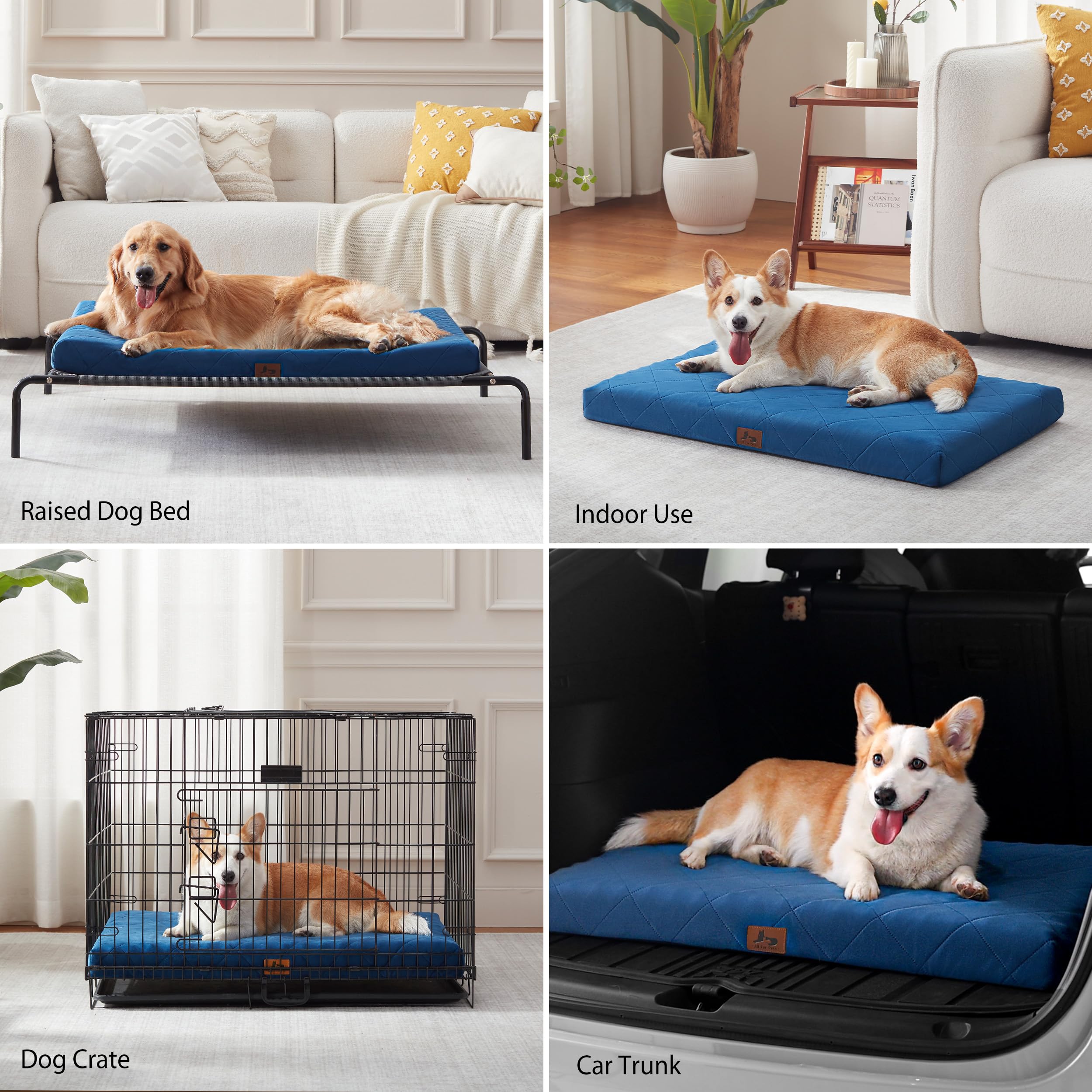 Warmrest waterproof bottom protects floors during travel and use.